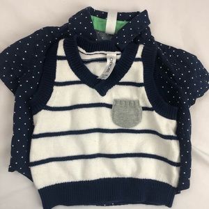 Vest and button down!